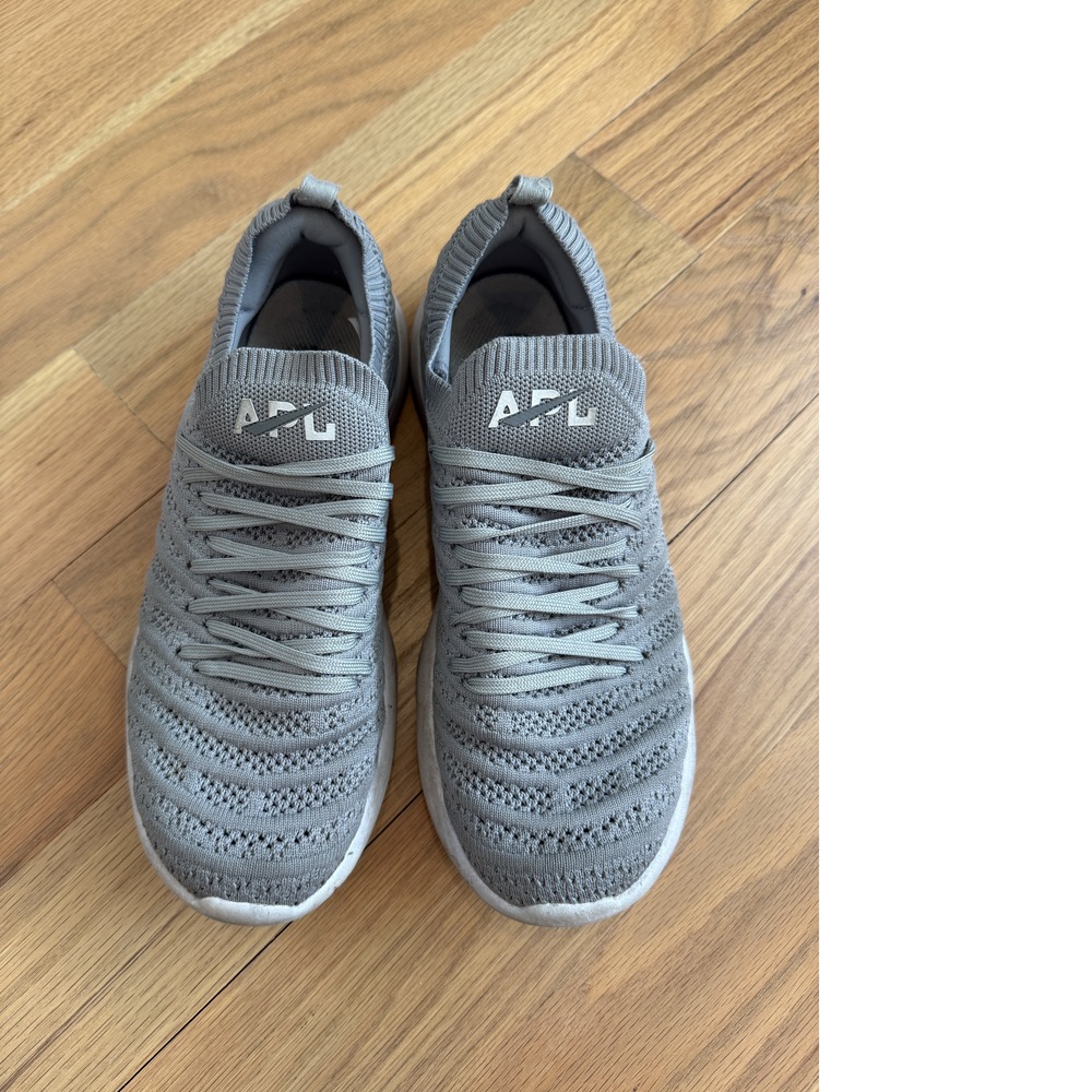 APL Techloom Wave Knit Running Sneakers Gray Size US 8